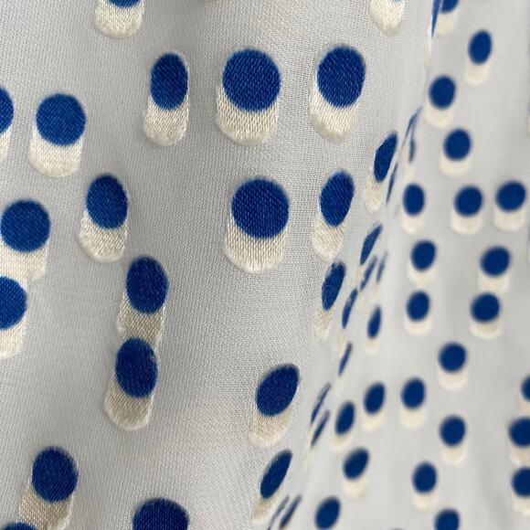 Lilly Pulitzer Lou Lou Top In Bennet Blue Polka Dot Off The Shoulder Size XS - Picture 6 of 8